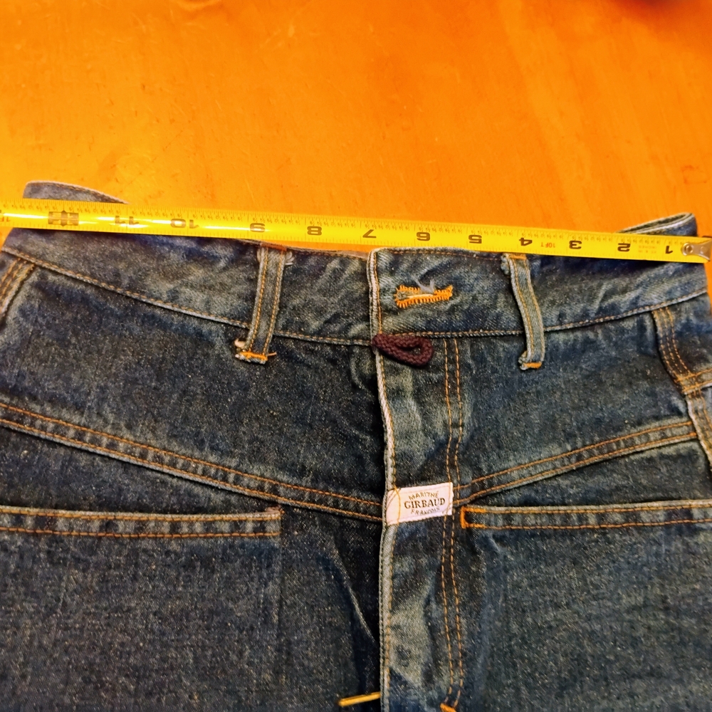 Marithe Francois Girbaud Women’s Dark Blue Denim Jean Skirt.  Rare Made Portugal